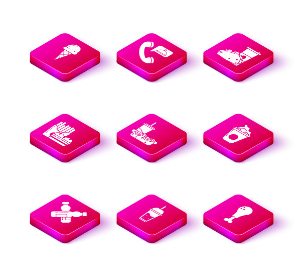 设置交叉瓶水汉堡和法国图片下载