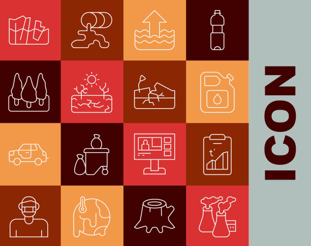 设定工厂烟雾全球变暖图片下载