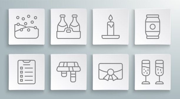 定下新年目标清单香槟酒瓶图片下载