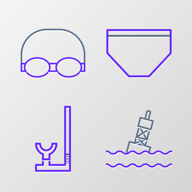 在海上通气管上设置线浮浮标图片下载