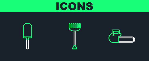 设置线链锯花园泥铲，铲子或铲子图片下载