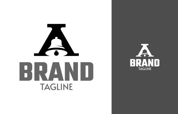 字母一个钟标志设计模板图片下载