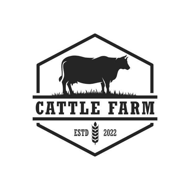 牛场标志设计矢量图片下载
