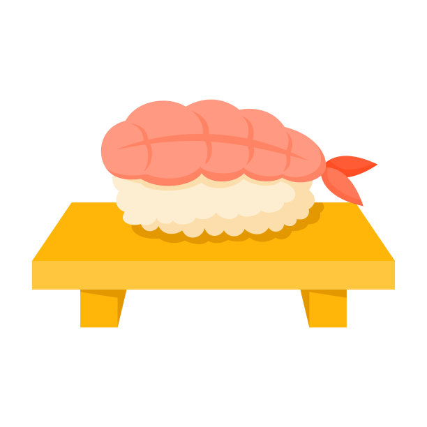 寿司在平面风格孤立图片下载