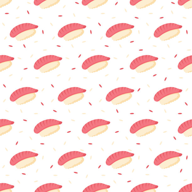 无缝花纹与寿司，用于装饰图片下载