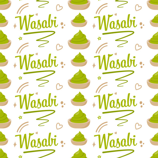 无缝花纹搭配山葵，用于装饰图片下载