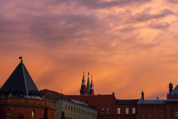 莫斯科红场的日落图片下载