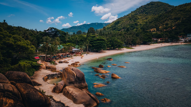 泰国苏梅岛的银滩。图片下载