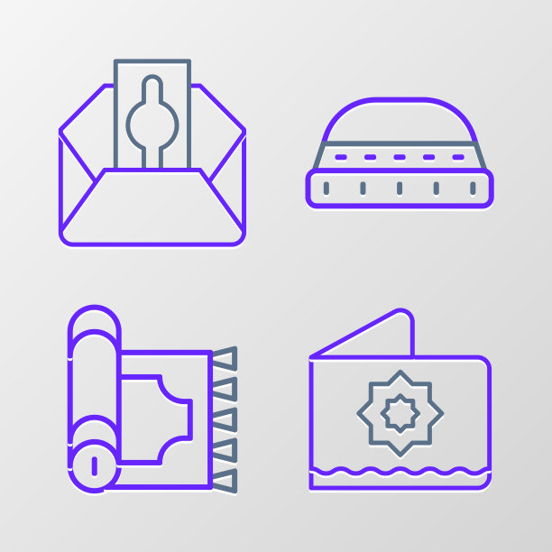 套线八角星传统地毯图片下载