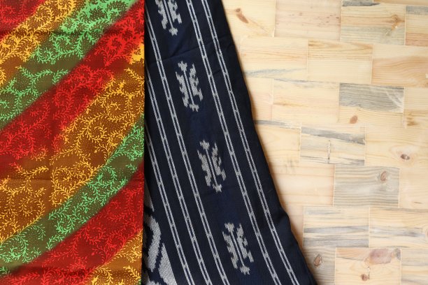 传统机织物和蜡染织物图片下载