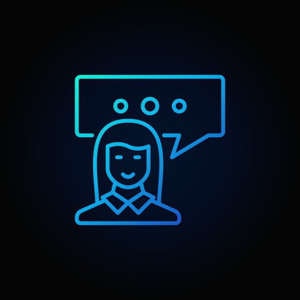 女孩用言语泡泡彩色图标图片下载