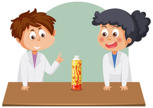 学生用熔岩灯做科学实验图片下载