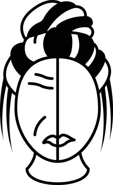 细纹和皱纹治疗概念，面部前后矢量图标设计，美容和个人护理符号，美容皮肤病学标志，身体美学股票插图图片下载