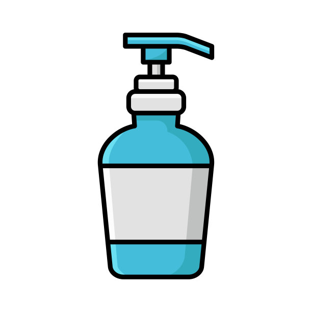 肥皂图标矢量设计模板在白色背景图片下载