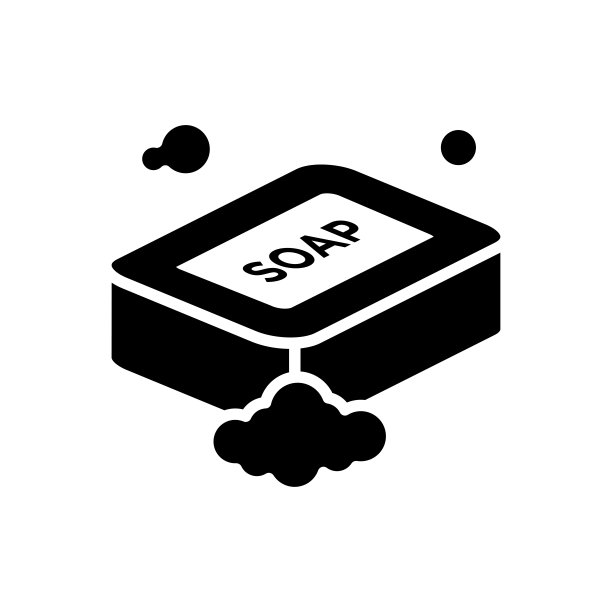 肥皂图标矢量设计模板在白色背景图片下载