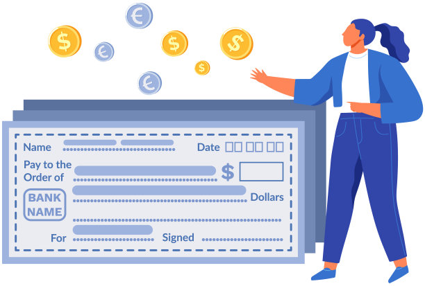填写银行支票转账。一名妇女在处理货币交易的安全文件图片下载