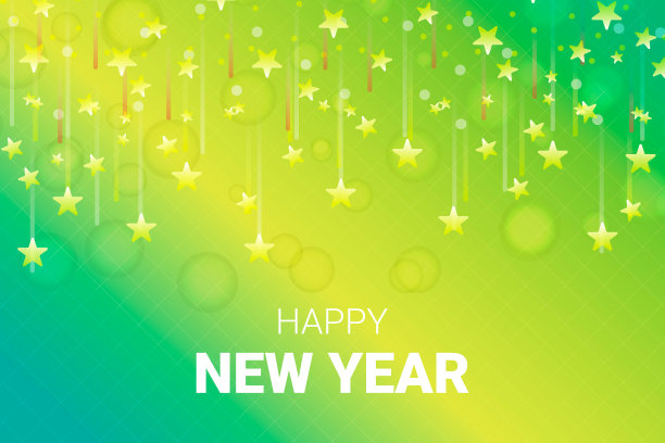 绿色和黄色星空上的尘埃光背景。明亮的设计。晴朗的天空。图片下载