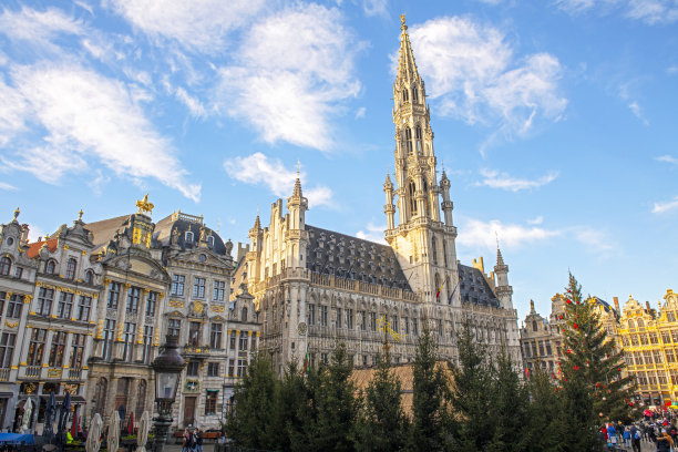 布鲁塞尔大广场的圣诞节图片下载