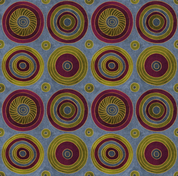 无缝模式与彩色圆圈与金色轮廓纹理灰色背景图片下载