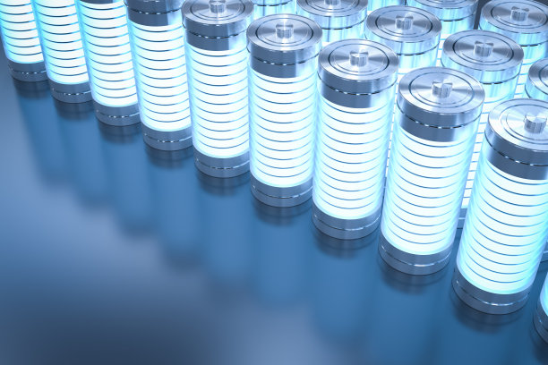 一组碱性和锂离子或可充电电池图片下载