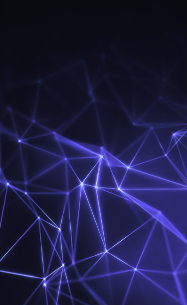 深蓝色背景上的连接线和点图片下载