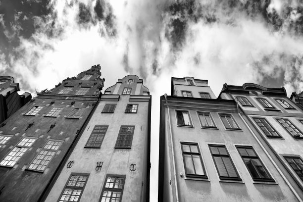 历史街区的老房子。图片下载