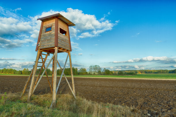 山水秋野，波欧猎站，猎盲于草甸图片下载