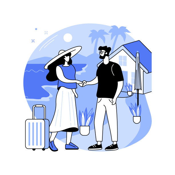 撤退中心客人孤立卡通图片下载