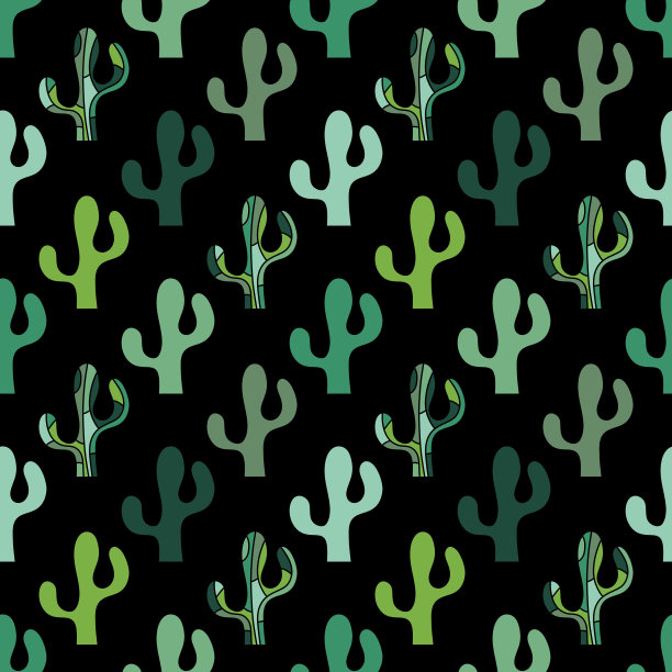 夏季仙人掌印花，适用于织物、纺织品、包装、礼品、卡片和亚麻制品图片下载