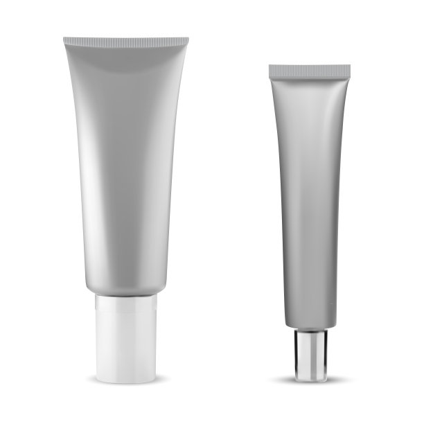 化妆品霜管模型。银化妆管图片下载