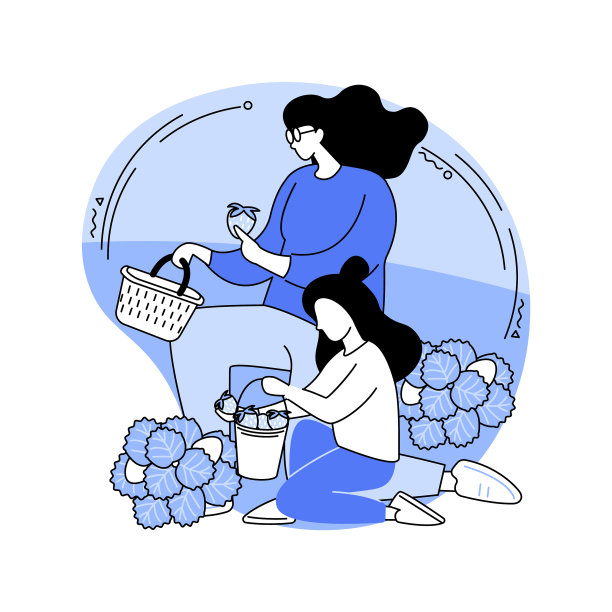 U-pick农场孤立卡通图片下载