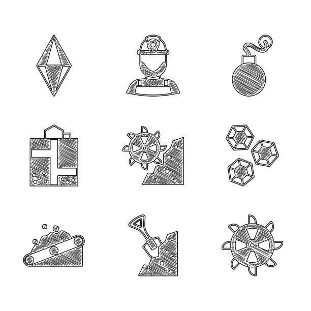 集斗轮挖掘机铲和宝石石于一身图片下载