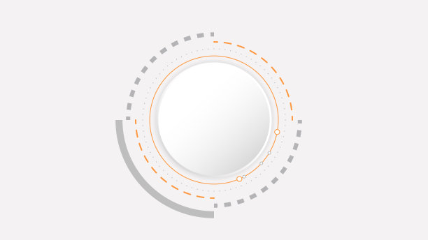 白灰圈技术背景抽象。技术与线条数字颜色灰色，橙色，点，高科技，矢量图片下载