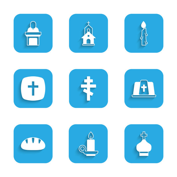 在烛台上放置基督十字架燃烧的蜡烛图片下载