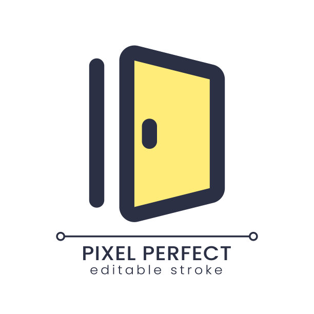 门像素完美的RGB彩色ui图标图片下载