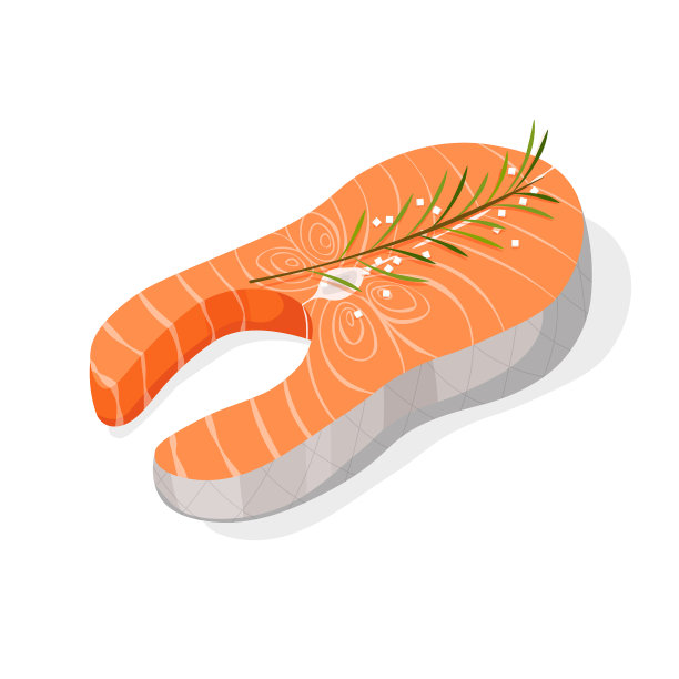 时尚平底三文鱼排。图片下载