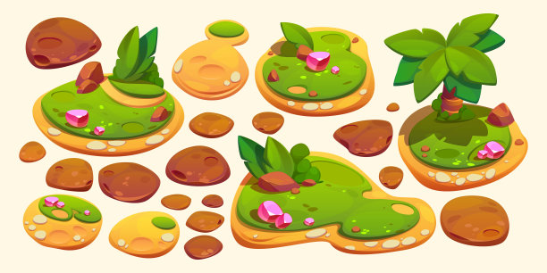 关卡地图ui设计的游戏元素，环境图片下载