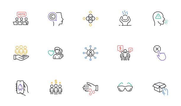 在线投票，包含和困难的强调线图标的网站，印刷。为设计。向量图片下载