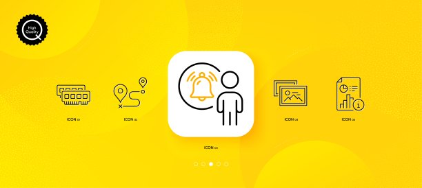 公羊、旅程和用户通知最小线条图标。适用于Web应用程序、印刷。矢量图图片下载