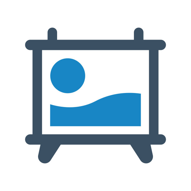 艺术创意图标矢量插图。美术托盘线和固体图标。画家调色板与艺术刷。艺术家教育矢量设计理念，白色背景上轮廓风格象形图。股票插图图片下载