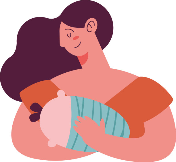 年轻母亲哺乳婴儿图片下载