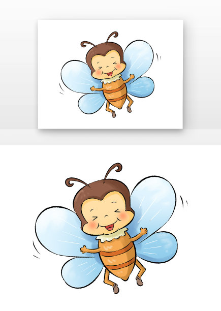 可爱春天卡通蜜蜂图片下载