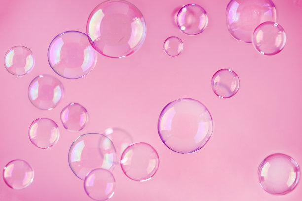 抽象美丽的viva洋红色肥皂泡背景。图片下载