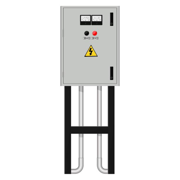 电气箱，工业电气控制面板。矢量图图片下载