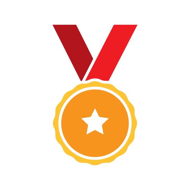 奖牌图标矢量符号设计模板图片下载
