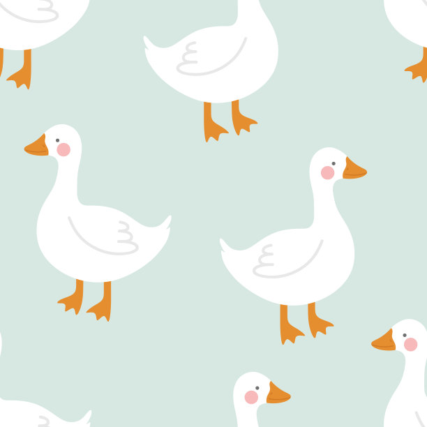 可爱的白天鹅无缝图片下载