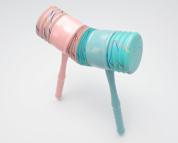 孩子吱吱作响的锤子碰撞图片下载