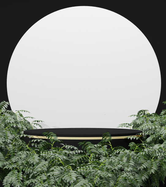 黑色空讲台空白产品货架站立背景。图片下载