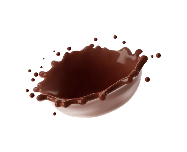 现实的巧克力皇冠飞溅。图片下载