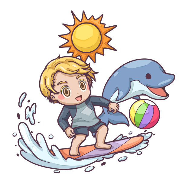 可爱的夏日卡通图片下载